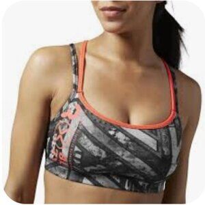 Reebok Strappy Supportive No Wire Sports Bra, Medium